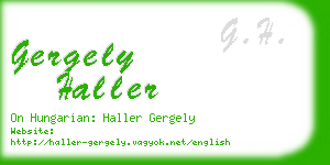 gergely haller business card